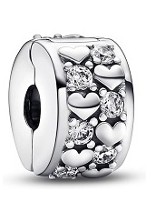 dazzling silver infinite hearts Pandora baby charm